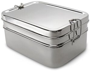 lifestyle block 3 compartment stainless steel eco-friendly lunch box - regular