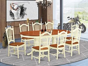 east west furniture pldo9-whi-w, 9-pieces