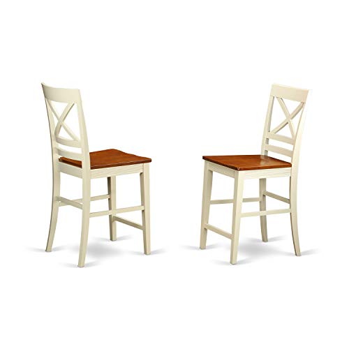 East West Furniture EDQU3-WHI-W Dining Set, 3-Piece