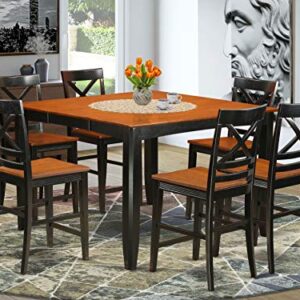 EAST WEST FURNITURE 7 Pc counter height Dining room set - Dining Table and 6 Kitchen bar stool.
