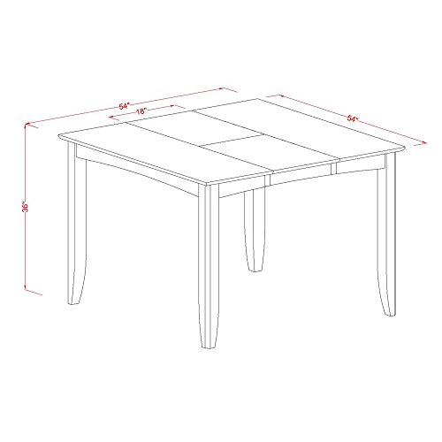 EAST WEST FURNITURE 7 Pc counter height Dining room set - Dining Table and 6 Kitchen bar stool.