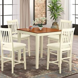 5 Pc counter height pub set - counter height Table and 4 Kitchen Dining Chairs.