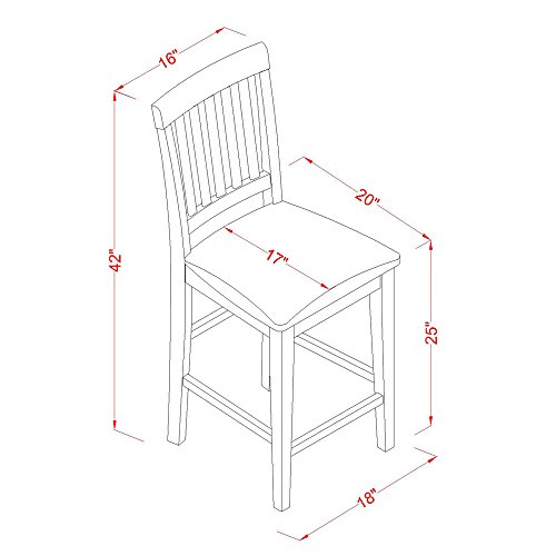 5 Pc counter height pub set - counter height Table and 4 Kitchen Dining Chairs.