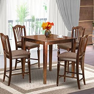 East West Furniture VNCH5-MAH-C Dining Set