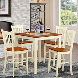 East West Furniture VNGR5-WHI-W, 5-Piece