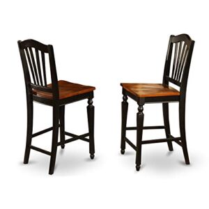 East West Furniture YACH5-BLK-W Dining Table Set, 48 x 30 x 36