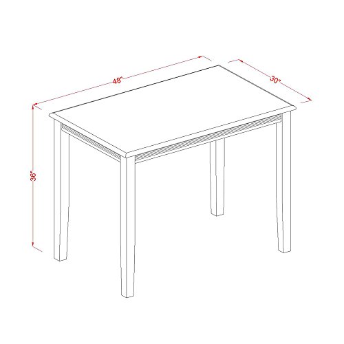 EAST WEST FURNITURE 5 Pc counter height Dining set - counter height Table and 4 Kitchen Chairs.