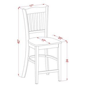 EAST WEST FURNITURE 5 Pc counter height Dining set - counter height Table and 4 Kitchen Chairs.