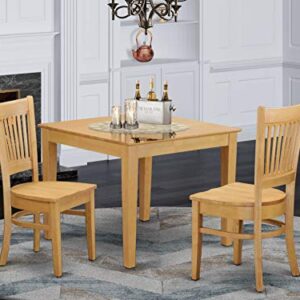 East West Furniture OXVA3-OAK-W Kitchen Set