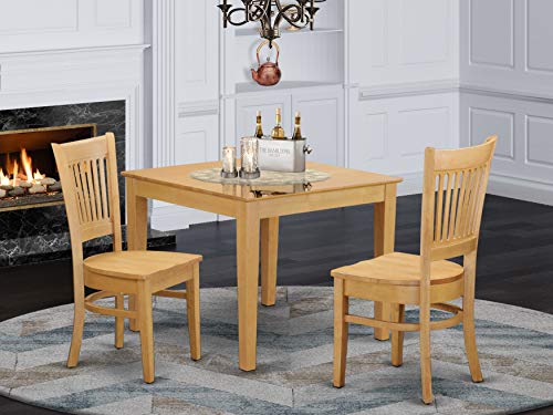 East West Furniture OXVA3-OAK-W Kitchen Set