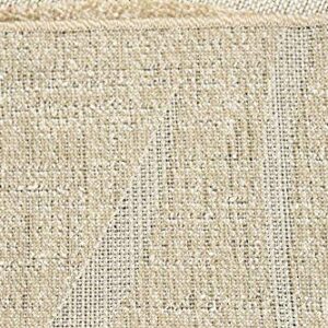 Unique Loom Outdoor Botanical Collection Area Rug - Orlando (5' 1" x 8' Rectangle, Beige/ Cream)