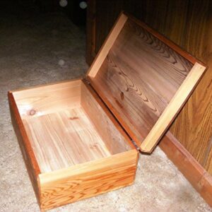 Steve's Gift Shoppe Cedar Keepsake Memory and Treasure Box or Storage Box - Size 17 x 14 x 8 Inches