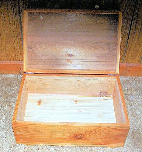 Steve's Gift Shoppe Cedar Keepsake Memory and Treasure Box or Storage Box - Size 17 x 14 x 8 Inches