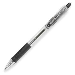 pilot easytouch retractable ballpoint pen, fine point black, 6-count (32210)