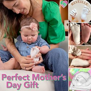 Luna Bean Baby Keepsake Hand Casting Kit - Plaster Hand Molding Casting Kit for Infant Hand & Foot Molding - Baby Casting Kit for First Birthday, Christmas & Newborn Gifts - (Clear Sealant - Gloss)