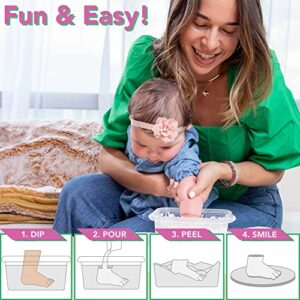 Luna Bean Baby Keepsake Hand Casting Kit - Plaster Hand Molding Casting Kit for Infant Hand & Foot Molding - Baby Casting Kit for First Birthday, Christmas & Newborn Gifts - (Clear Sealant - Gloss)