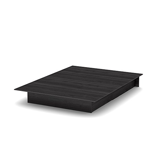 South Shore Step One Platform Bed Gray Oak, Contemporary