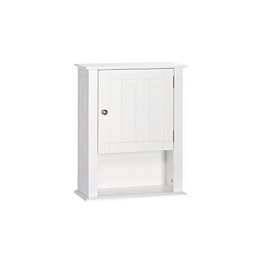 RiverRidge, White Ashland Single Door Wall Mount Cabinet with Shelves