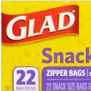 glad snack collation zipper bags - 22 count