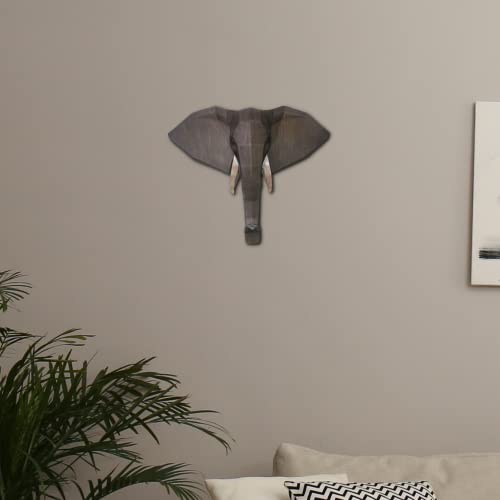 Comfy Hour Elephant Single Coat Hook, Clothes Rack, Animal Decorative Wall Hanger, 7-inch Brown, Polyresin, Wildlife Collection