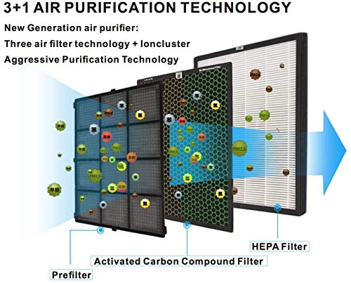 Green Air Encore HEPA and Odor Fighting Filter Air Purifier with IonCluster Technology 1000 sq. ft.