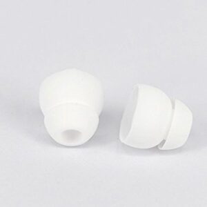 10pcs Replacement Silicone Eartips Earbuds Eargels for Beats by dr dre Powerbeats 2 Wireless Stereo Earphones (Double Flange White)