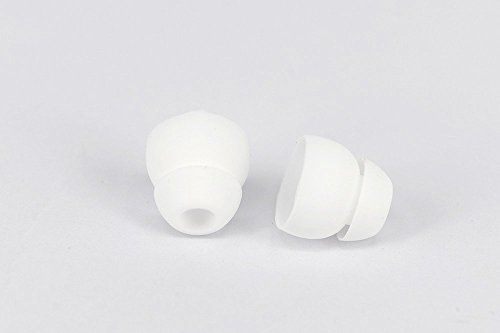 10pcs Replacement Silicone Eartips Earbuds Eargels for Beats by dr dre Powerbeats 2 Wireless Stereo Earphones (Double Flange White)