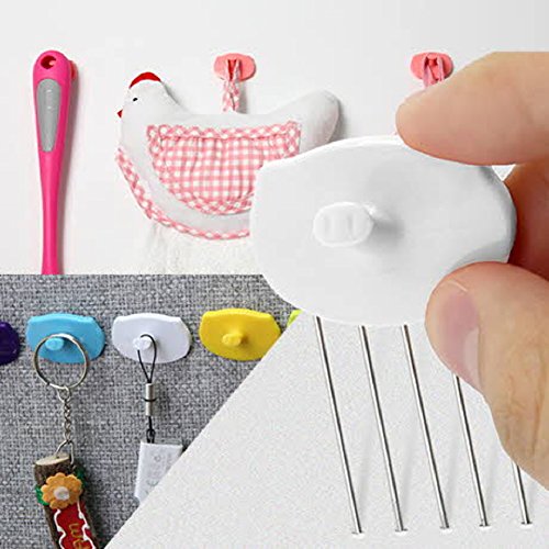 HOTLISTOR Reusable Multipurpose Piggy Cubicle Wall Hooks 5PCS 10PCS Decorative Pin Stick Hooks Office Partition Panel Hanger Home Kitchen