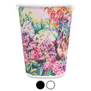 RNK Shops Watercolor Floral Waste Basket - Single Sided (White)