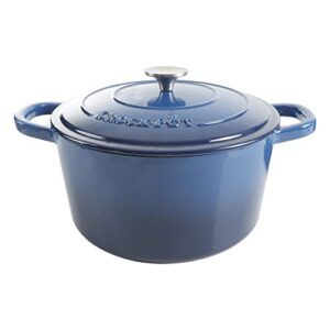 crock-pot artisan round enameled cast iron dutch oven, 7-quart, sapphire blue