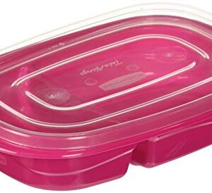 Rubbermaid TakeAlongs Sandwich Food Storage Containers, 3.7 Cup, Colors may vary