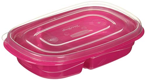 Rubbermaid TakeAlongs Sandwich Food Storage Containers, 3.7 Cup, Colors may vary