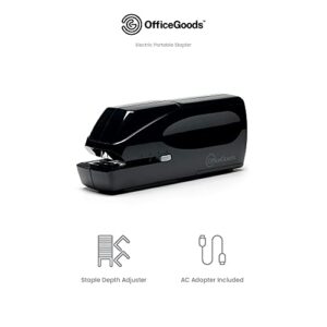 OfficeGoods Liberty Pro Electric Stapler - Heavy Duty Staples Up to 25 Papers - Easy to Load Standard Staples - Battery Operated - Perfect for Home and Office - Portable, Compact, Jam-Free