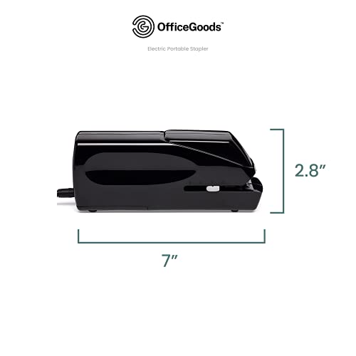 OfficeGoods Liberty Pro Electric Stapler - Heavy Duty Staples Up to 25 Papers - Easy to Load Standard Staples - Battery Operated - Perfect for Home and Office - Portable, Compact, Jam-Free