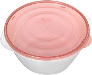 rubbermaid take alongs large round storage container (pack of 2) 15.7 cups / 3.7 l - red top