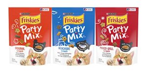 purina friskies cat treats variety pack, party mix crunch greatest hits - 3 ct. boxes