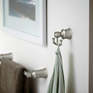 Moen YB2103BN Dartmoor Double Robe or Towel Hook, Brushed Nickel