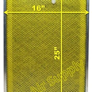 RAYAIR SUPPLY 16x25 Air Ranger Replacement Filter Pads 16X25 (3 Pack) Yellow