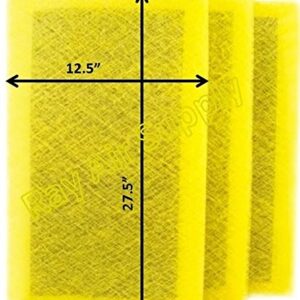 RAYAIR SUPPLY 14x30 Air Ranger Replacement Filter Pads 14X30 (3 Pack) Yellow