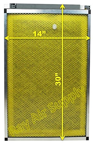 RAYAIR SUPPLY 14x30 Air Ranger Replacement Filter Pads 14X30 (3 Pack) Yellow