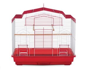 prevue pet products sp50041 barn style bird cage, red/white