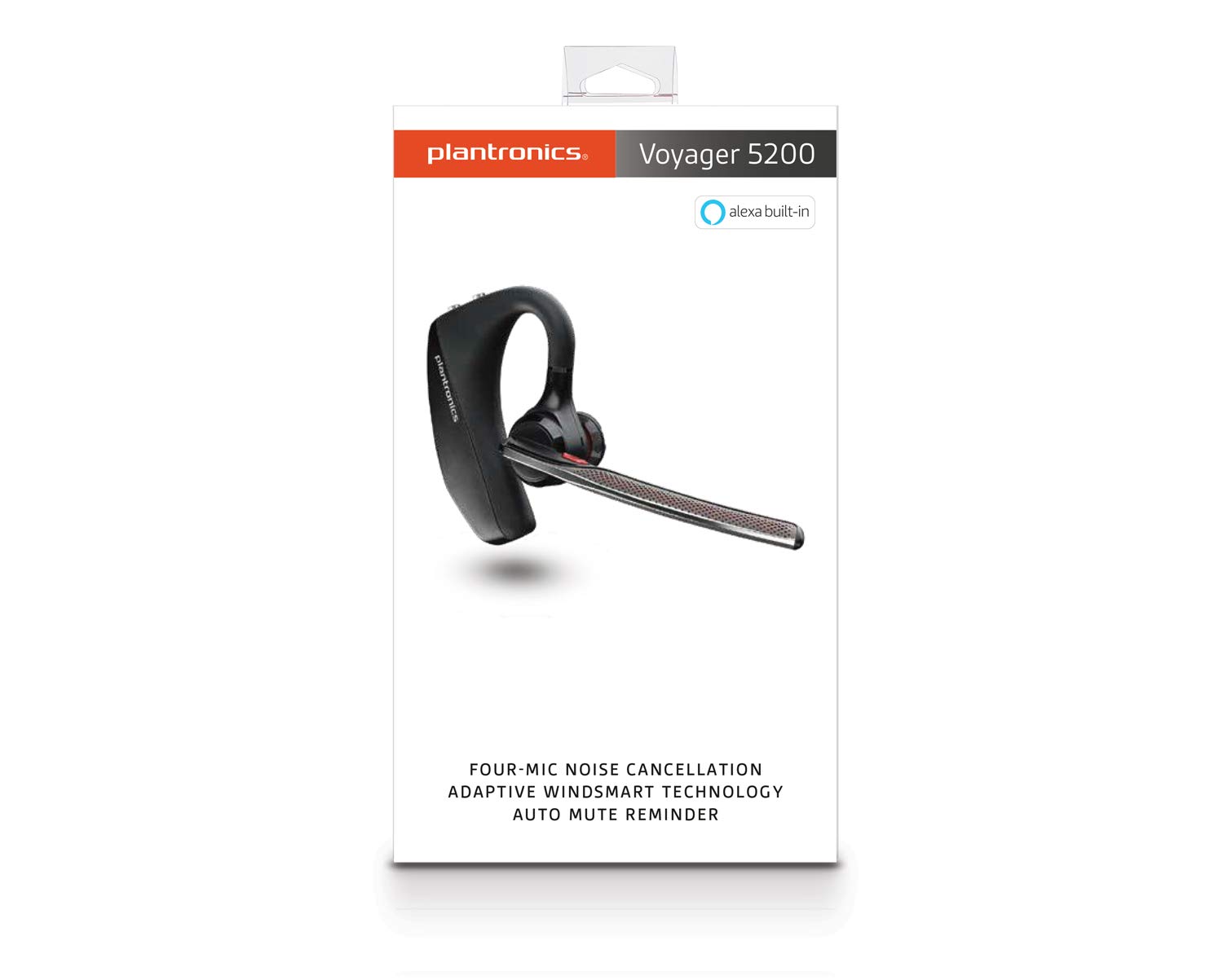 Poly Voyager 5200 Wireless Headset (Plantronics) - Single-Ear Bluetooth Headset w/Noise-Canceling Mic - Ergonomic Design - Voice Controls - Lightweight - Connect to Mobile/Tablet via Bluetooth