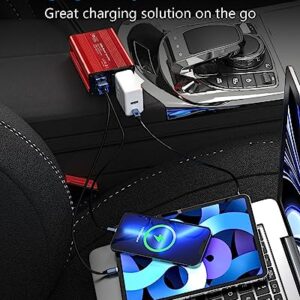 FOVAL 150W Car Power Inverter 12V DC to 110V AC Converter Vehicle Adapter Plug Outlet with 3.1A Dual USB Car Charger for Laptop Computer