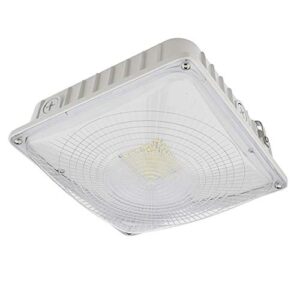 ledwholesalers 45w led dimmable outdoor canopy ceiling light fixture etl-listed, 100-240/277vac, daylight 5000k, 3921wh-r2