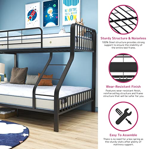 ACME FURNITURE Caius Twin XL/Queen Bunk Bed - 37605 - Gunmetal.