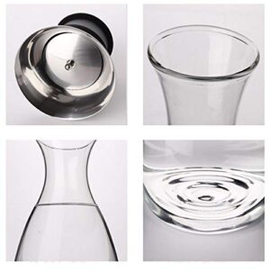 Artcome 55 Oz Heat Resistant Borosilicate Water Carafe Glass Pitcher with Stainless Steel Flow Lid