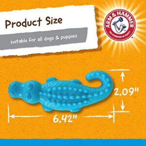 Arm & Hammer For Pets Nubbies Dental Toys Gator Dental Chew Toy for Dogs | Best Dog Chew Toy For Moderate Chewers | Reduces Plaque & Tartar Buildup Without Brushing, Gator