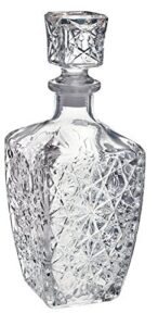 liquor bottle decanter with stopper glass (liquor bottle 760ml 26 ounces) clear