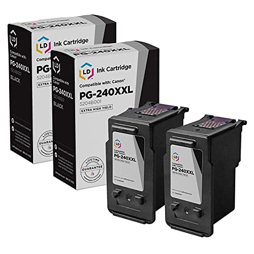 LD Remanufactured Ink Cartridge Replacement for Canon PG-240XXL 5204B001 Extra High Yield (Black, 2-Pack)