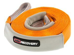 arb 4x4 accessories arb705lb recovery snatch strap orange 30' x 2 3/8", load capacity 17,600 lb, nata approved, 20% stretch